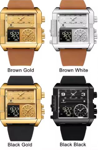 Montre Homme de Luxe POEDAGAR – Chronographe Lumineux, Étanche 3 ATM, Acier Inox & Quartz - KHEKELY