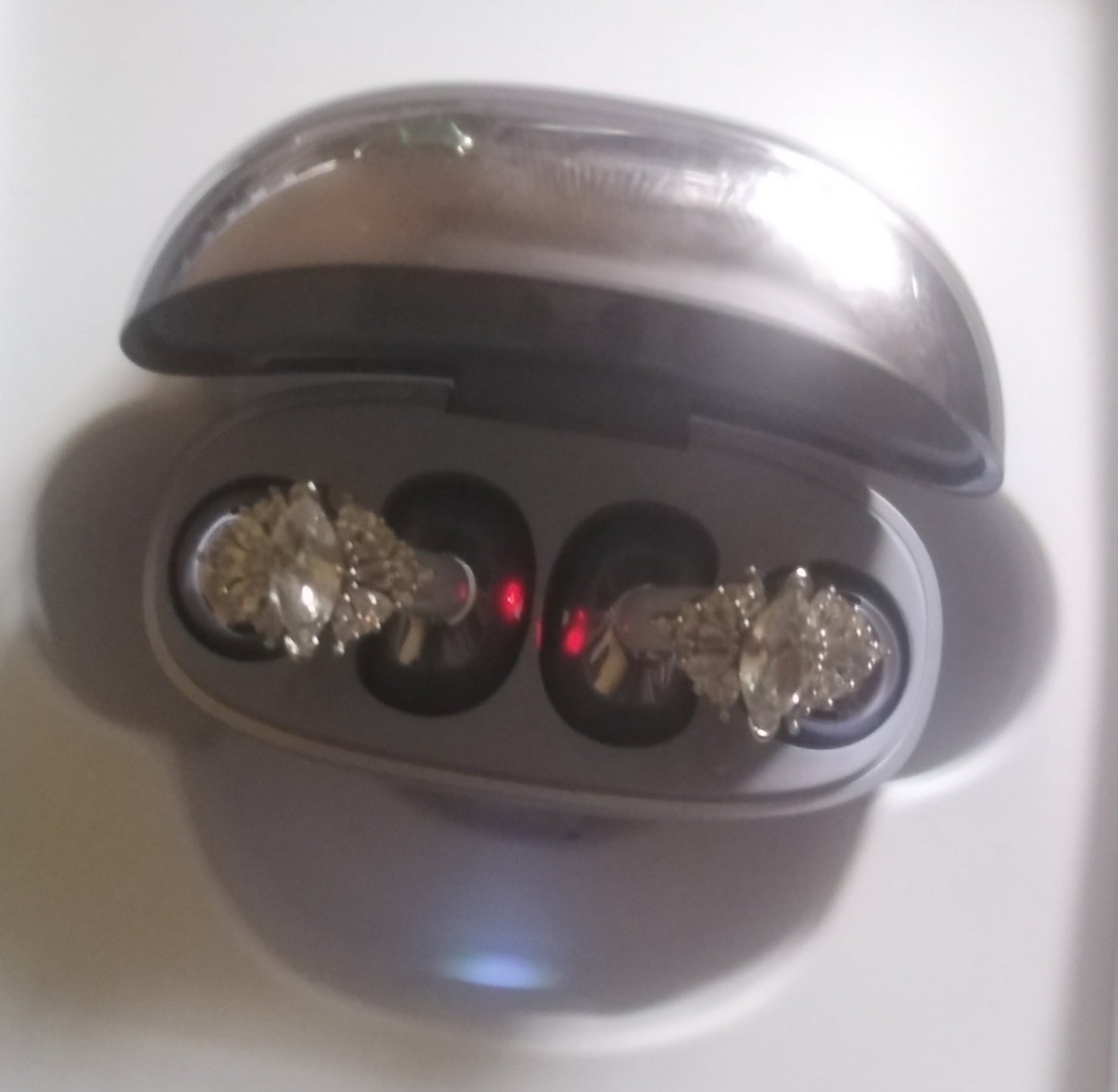 Décor d'Écouteurs en Zirconium Éblouissant (Ecouteur combiné avec boucle d'oreille) 2 en 1