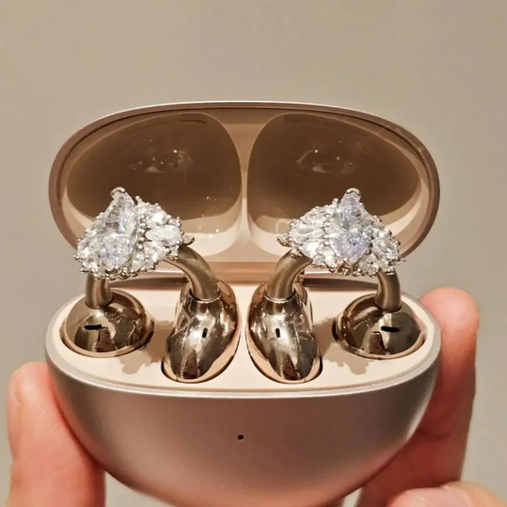 Décor d'Écouteurs en Zirconium Éblouissant - KHEKELY